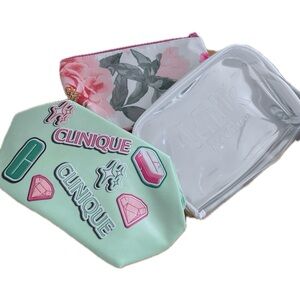 Clinique, Victoria’s Secret Floral, and Milk Makeup Sephora Cosmetic Bag Trio